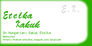 etelka kakuk business card